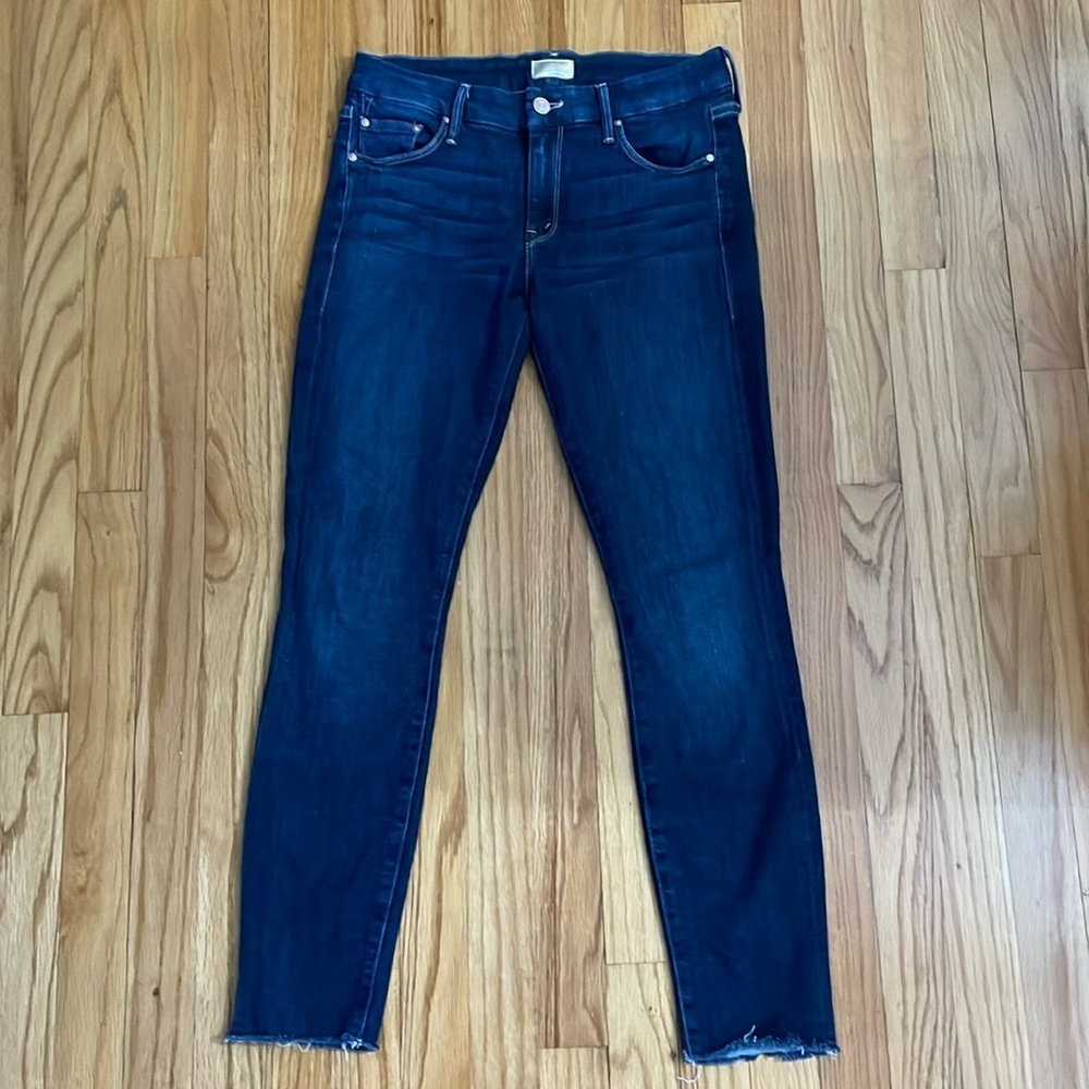 MOTHER The Looker Ankle Fray Wash: Girl‎ Crush Size 26 Trendy Stylish B5